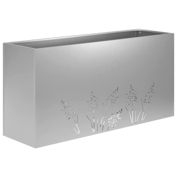 Taimekast 100 × 30 × 49 cm, tsingitud teras – hõbedane