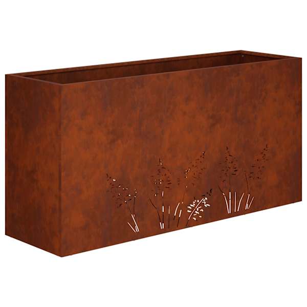 Taimekast 100 × 30 × 49 cm, ilmastikukindel teras – roostekarva
