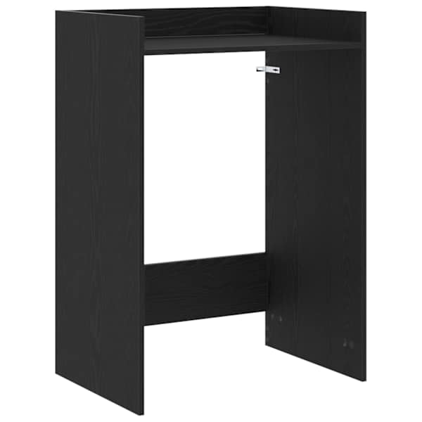 Pesumasina kapp Must tamm 67,5 × 48 × 97 cm Tehispuit