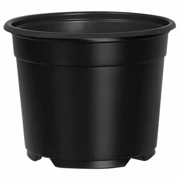 Lillepott 10 × 10 × 8 cm, plastmass – must – 200 tk