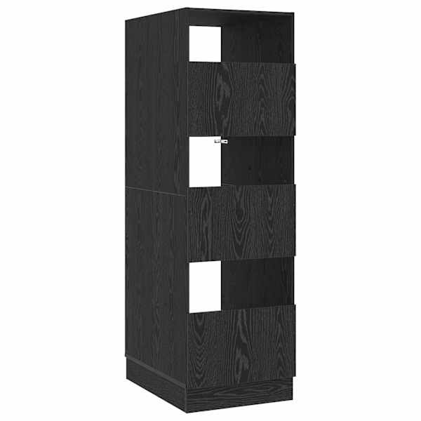 Pesukaapp ladustamisega Must tamm 50 × 68 × 162 cm Tehispuit