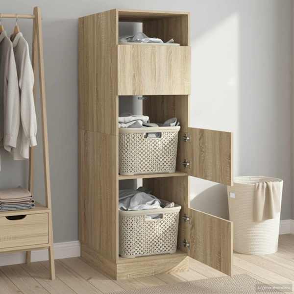Pesukaapp ladustamisega Sonoma 50 × 68 × 162 cm Tehispuit