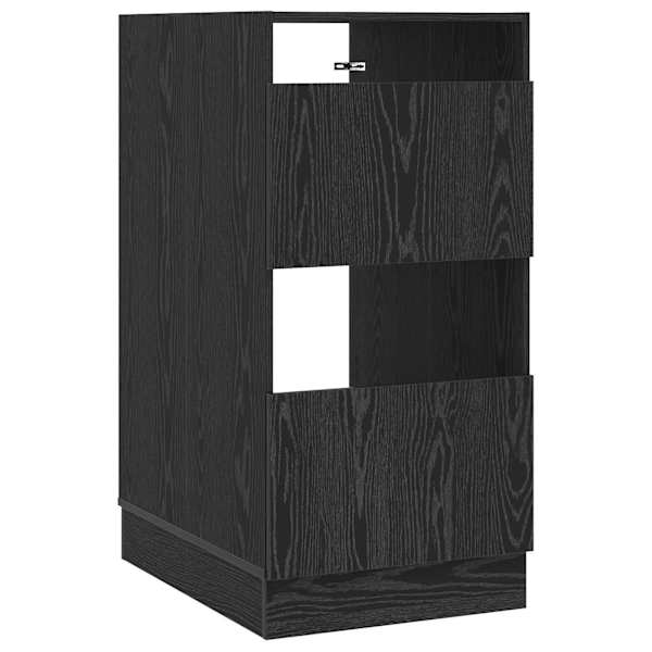 Pesukaapp ladustamisega Must tamm 50 × 68 × 102 cm Tehispuit