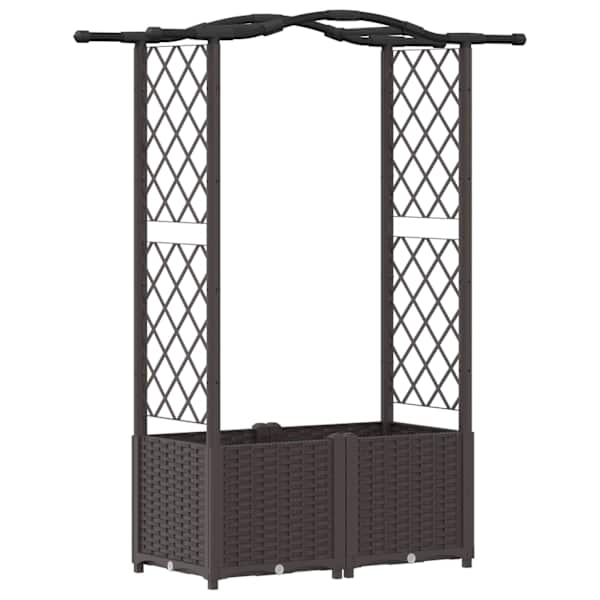 Peenrakast 125 × 40 × 138 cm, PP – pruun