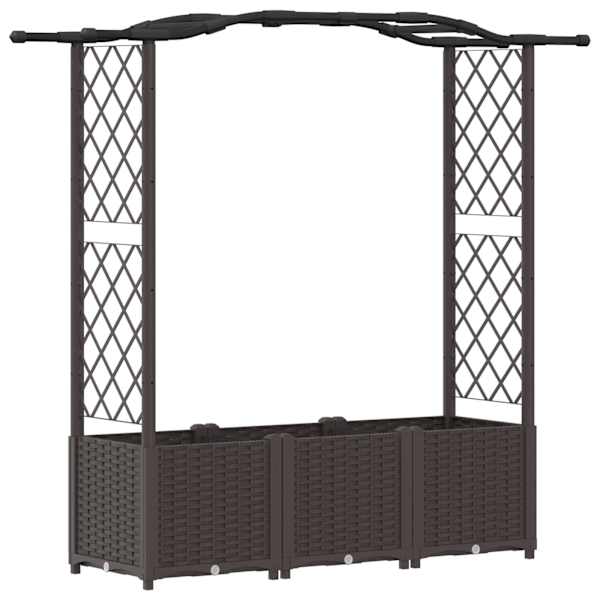 Peenrakast 164 × 40 × 138 cm, PP – pruun