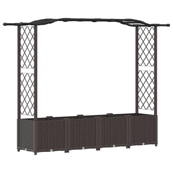 Peenrakast 204 × 40 × 138 cm, PP – pruun