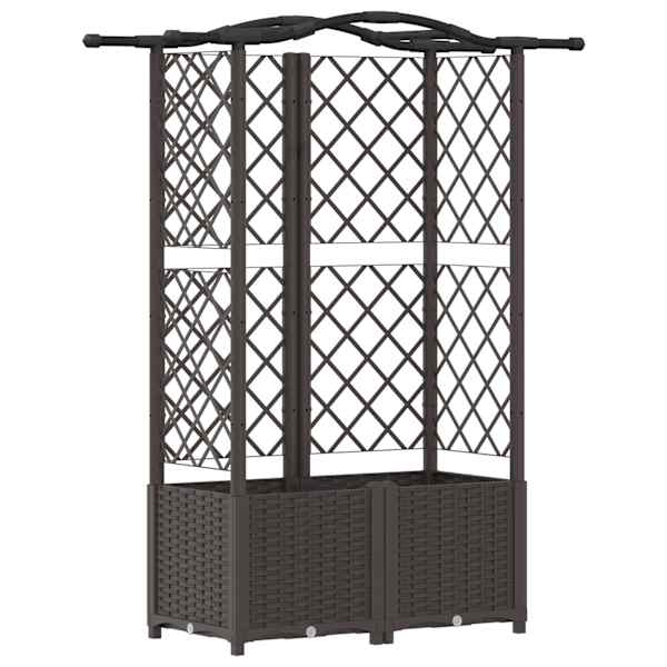 Peenrakast 122 × 40 × 138 cm, PP – pruun