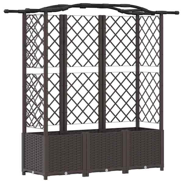 Peenrakast 163 × 40 × 138 cm, PP – pruun
