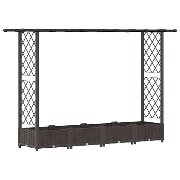 Peenrakast 203 × 40 × 121 cm, PP – pruun