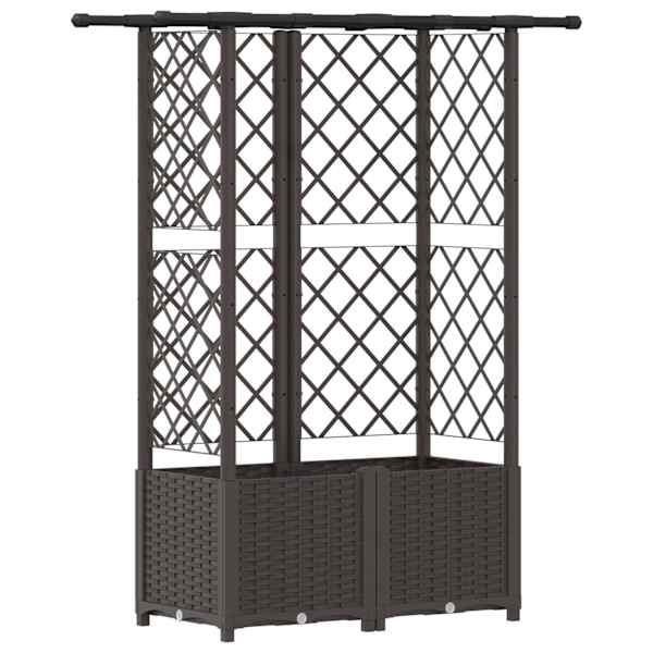 Peenrakast 124 × 40 × 136 cm, PP – pruun