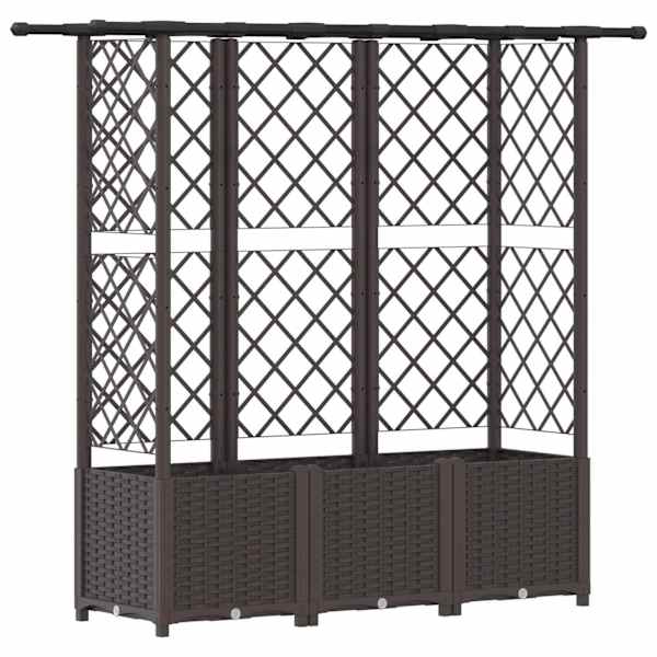 Peenrakast 163,5 × 40 × 136 cm, PP – pruun