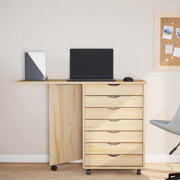 Rullkast koos lauaga MOSS 105,5 × 39 × 74,5 cm Männipuit