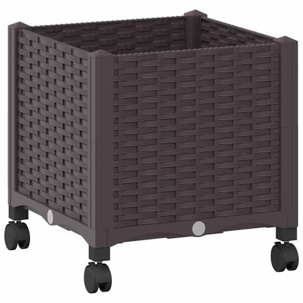 Taimekast ratastega 40 × 40 × 44 cm, PP – pruun