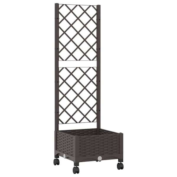 Taimekast ratastega 40 × 40 × 131,5 cm, PP – pruun