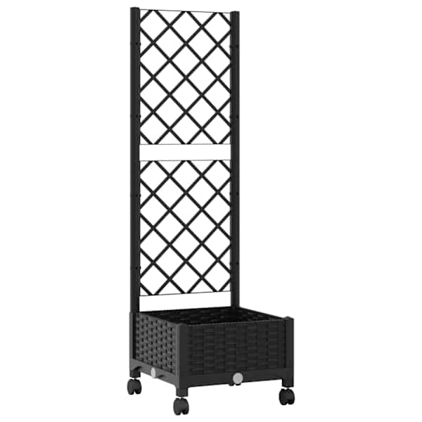 Taimekast ratastega 40 × 40 × 131,5 cm, PP – must