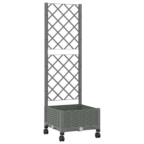 Taimekast ratastega 40 × 40 × 131,5 cm, PP – helehall