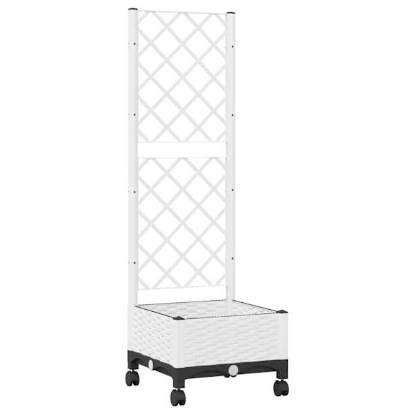 Taimekast ratastega 40 × 40 × 131,5 cm, PP – valge