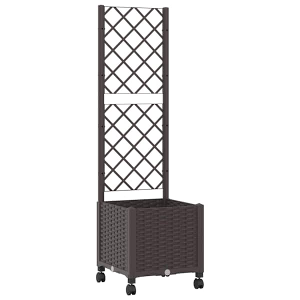 Taimekast ratastega 40 × 40 × 146 cm, PP – pruun