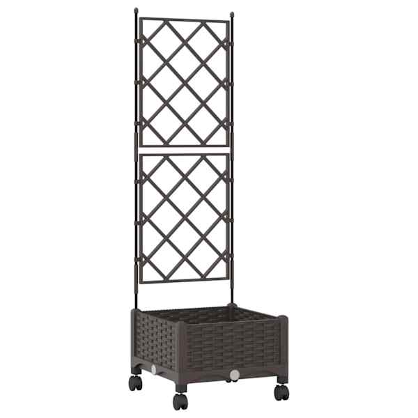 Taimekast ratastega 40 × 40 × 131,5 cm, PP – pruun