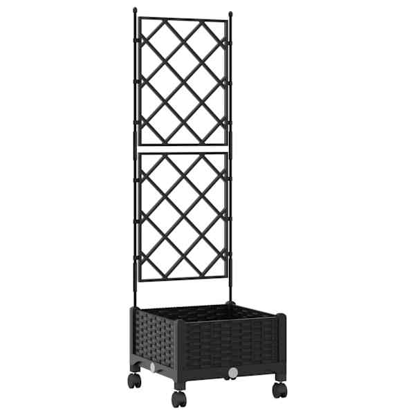 Taimekast ratastega 40 × 40 × 131,5 cm, PP – must