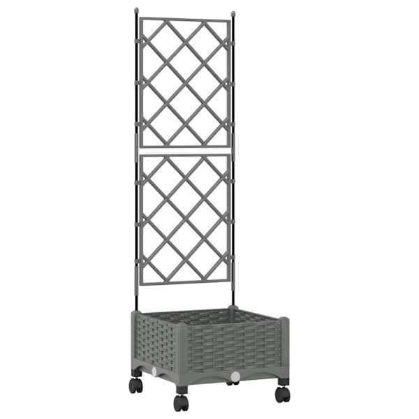 Taimekast ratastega 40 × 40 × 131,5 cm, PP – helehall
