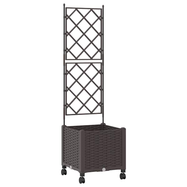 Taimekast ratastega 40 × 40 × 149 cm, PP – pruun