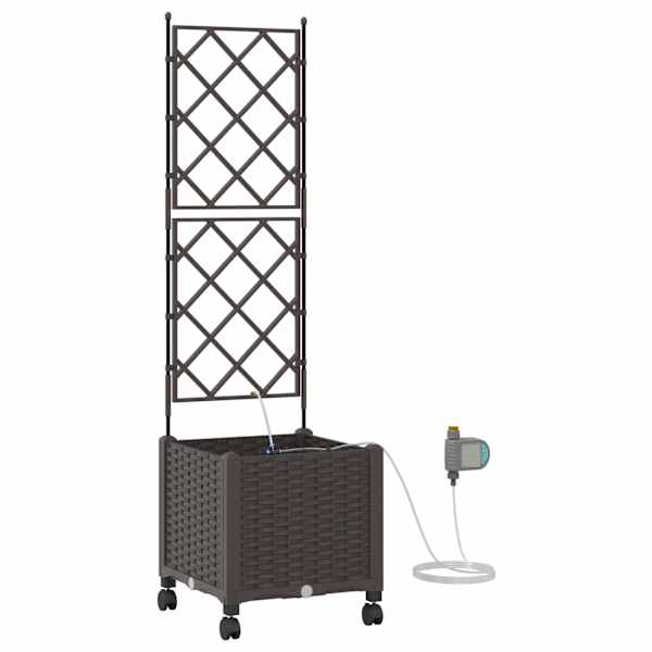 Taimekast ratastega 40 × 40 × 148 cm, PP – pruun