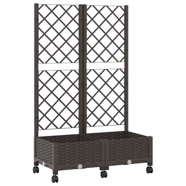 Taimekast ratastega 80 × 40 × 131,5 cm, PP – pruun
