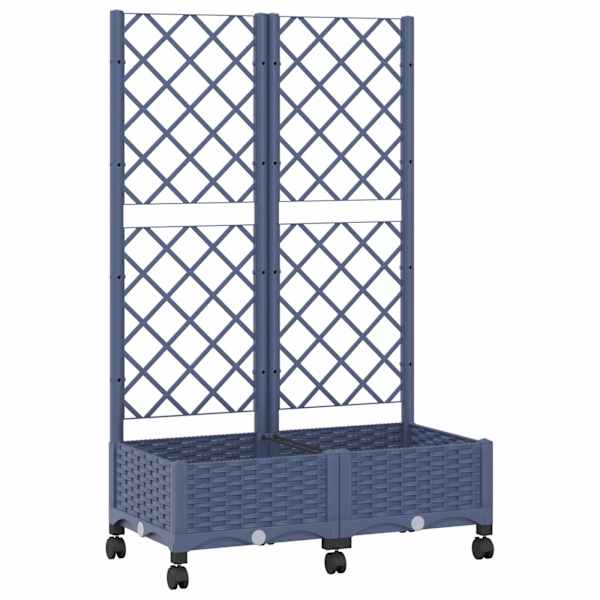 Taimekast ratastega 80 × 40 × 131,5 cm, PP – sinakashall