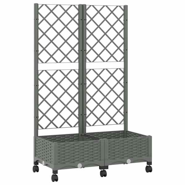 Taimekast ratastega 80 × 40 × 131,5 cm, PP – helehall