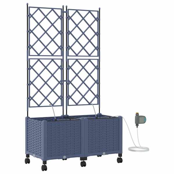 Taimekast ratastega 80 × 40 × 148 cm, PP – hall – 2 tk
