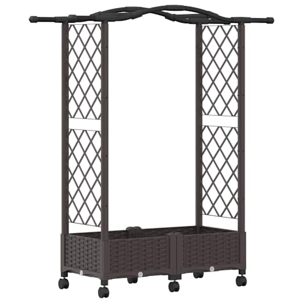 Peenrakast 124 × 40 × 129 cm, PP – pruun