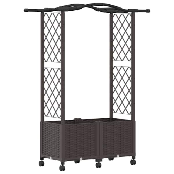 Peenrakast 125 × 40 × 144 cm, PP – pruun