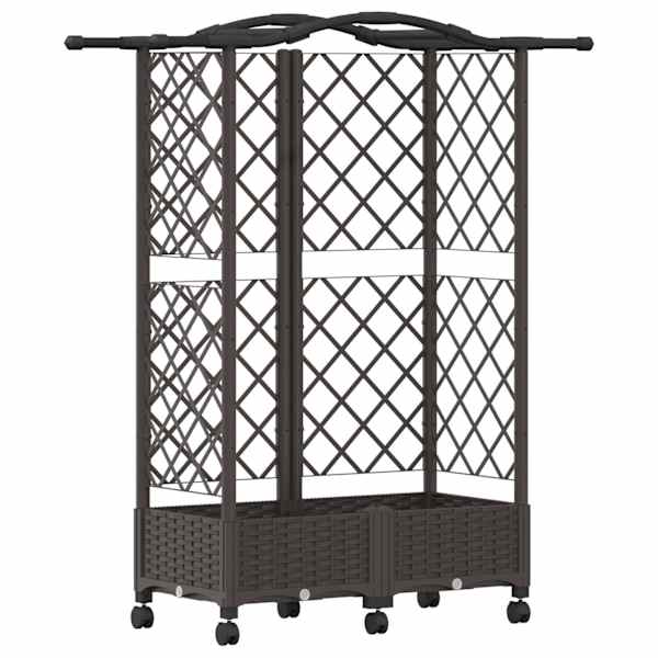 Peenrakast 124 × 40 × 129 cm, PP – pruun