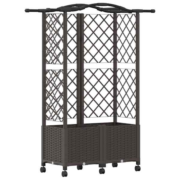 Peenrakast 122 × 40 × 144 cm, PP – pruun