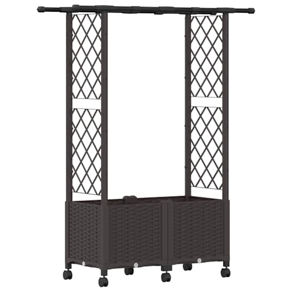 Peenrakast 124,5 × 40 × 142 cm, PP – pruun
