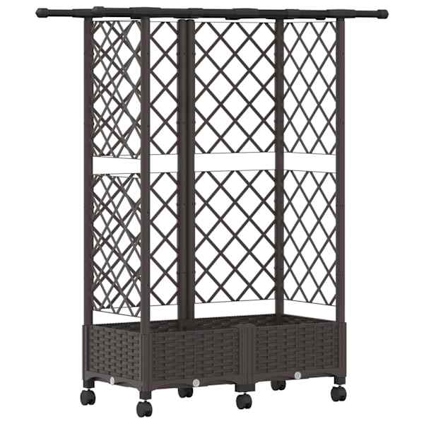 Peenrakast 124 × 40 × 127 cm, PP – pruun