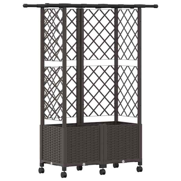 Peenrakast 124 × 40 × 142 cm, PP – pruun