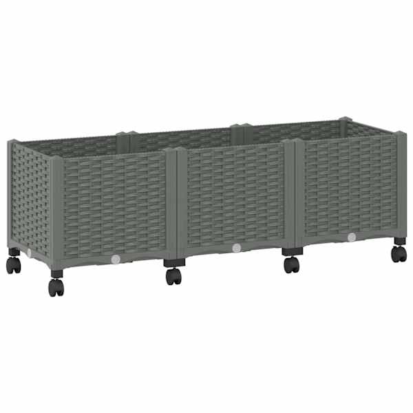 Taimekast ratastega 120 × 40 × 44 cm, PP – helehall