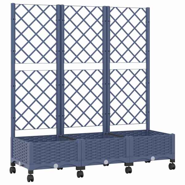 Taimekast ratastega 120 × 40 × 131,5 cm, PP – sinakashall