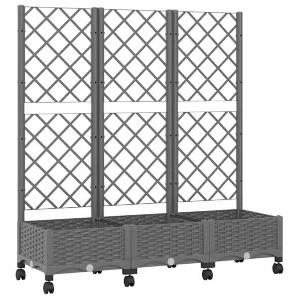 Taimekast ratastega 120 × 40 × 131,5 cm, PP – helehall
