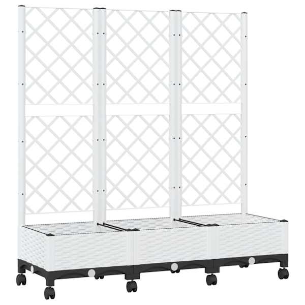 Taimekast ratastega 120 × 40 × 131,5 cm, PP – valge