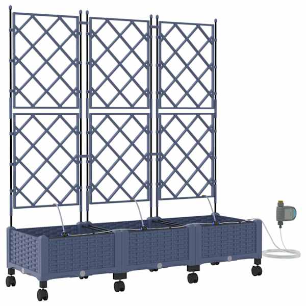Taimekast ratastega 120 × 40 × 132 cm, PP – hall – 3 tk