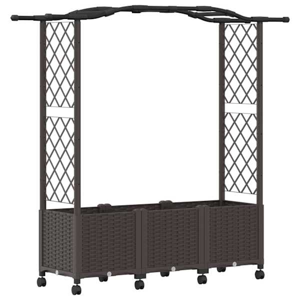 Peenrakast 164 × 40 × 144 cm, PP – pruun