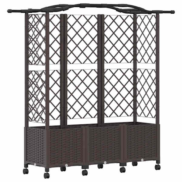 Peenrakast 163 × 40 × 144 cm, PP – pruun