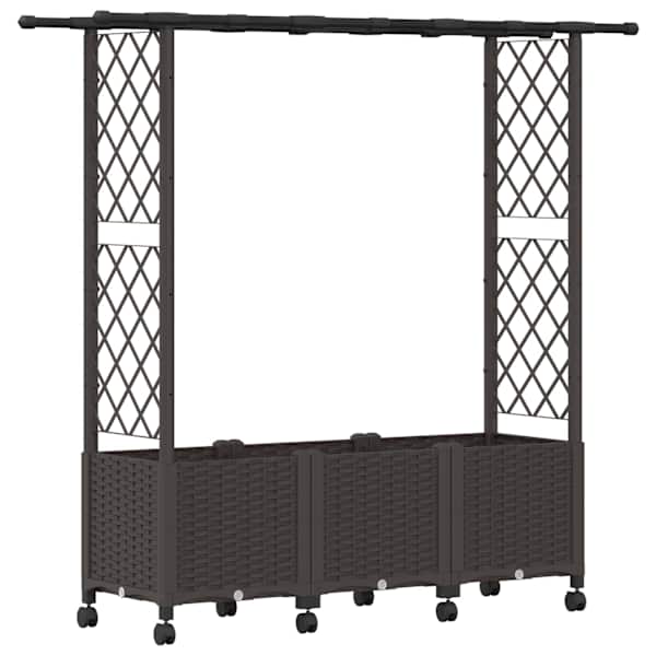 Peenrakast 162,5 × 40 × 142 cm, PP – pruun