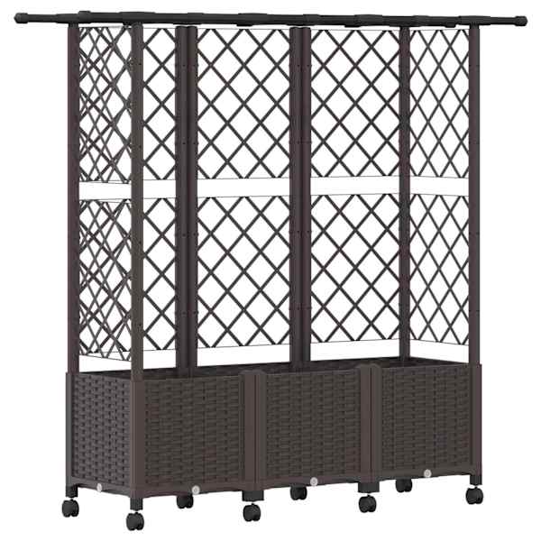 Peenrakast 163,5 × 40 × 142 cm, PP – pruun