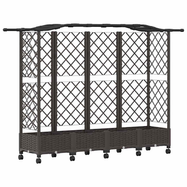 Peenrakast 203,5 × 40 × 129 cm, PP – pruun