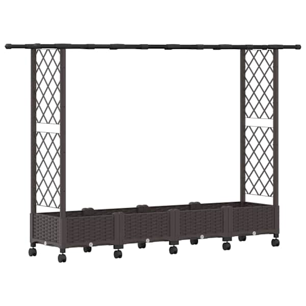 Peenrakast 203 × 40 × 127 cm, PP – pruun