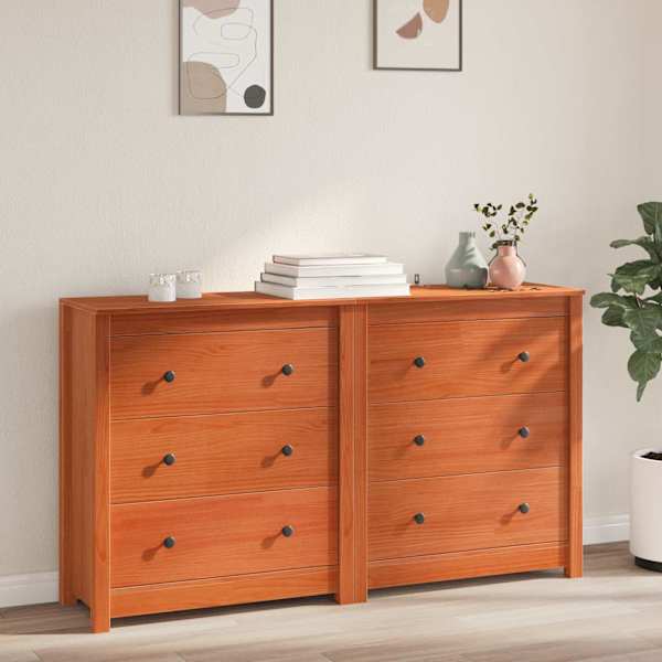 Kõide 2 tk Vahapunane 140 × 35 × 80 cm Tahke mänd